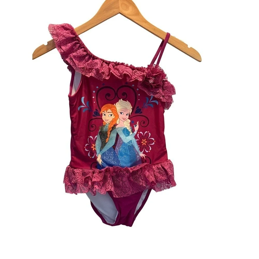 Disney Store Frozen Girls One‎ Piece Swimsuit Sz 9/10 NWT Girls Swim